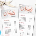 Nail Technician Salon Menu Template Nail Bar Price List | Etsy with Salon Menu Templates