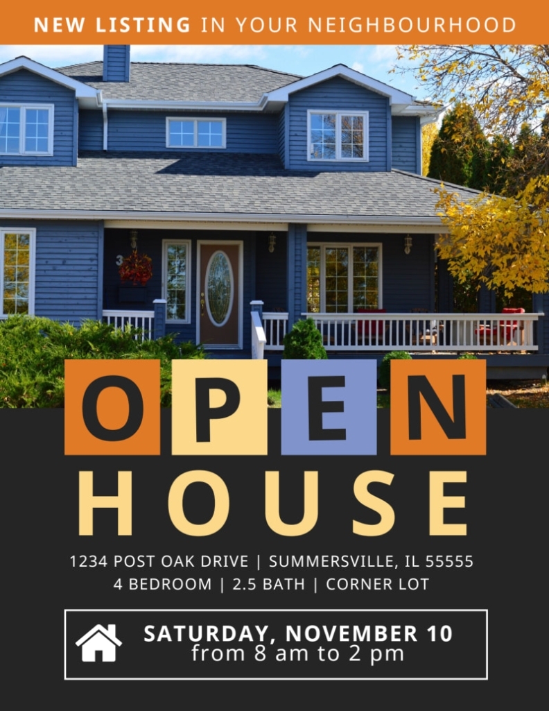 New Listing Open House Flyer Template | Mycreativeshop With Regard To Open House Flyer Template Free