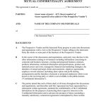 Non Disclosure Agreement Template – Download Free Documents For Pdf For Free Mutual Non Disclosure Agreement Template