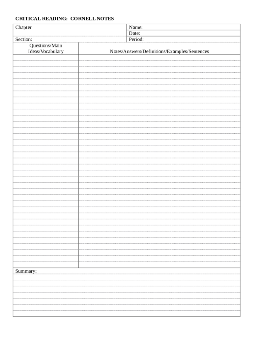 Note Taking Template Word | Professional Template For Business Within Note Taking Template Word