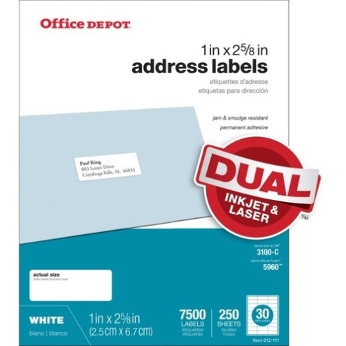 Office Depot Label Template Throughout Office Depot Label Templates