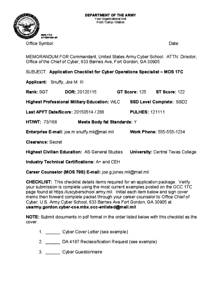 Official Memorandum Format For Army Free Download Intended For Memorandum Of Agreement Template Army