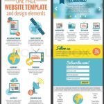 One Page Web Site Template For Mass  | Stock Vector | Colourbox Inside One Page Business Website Template