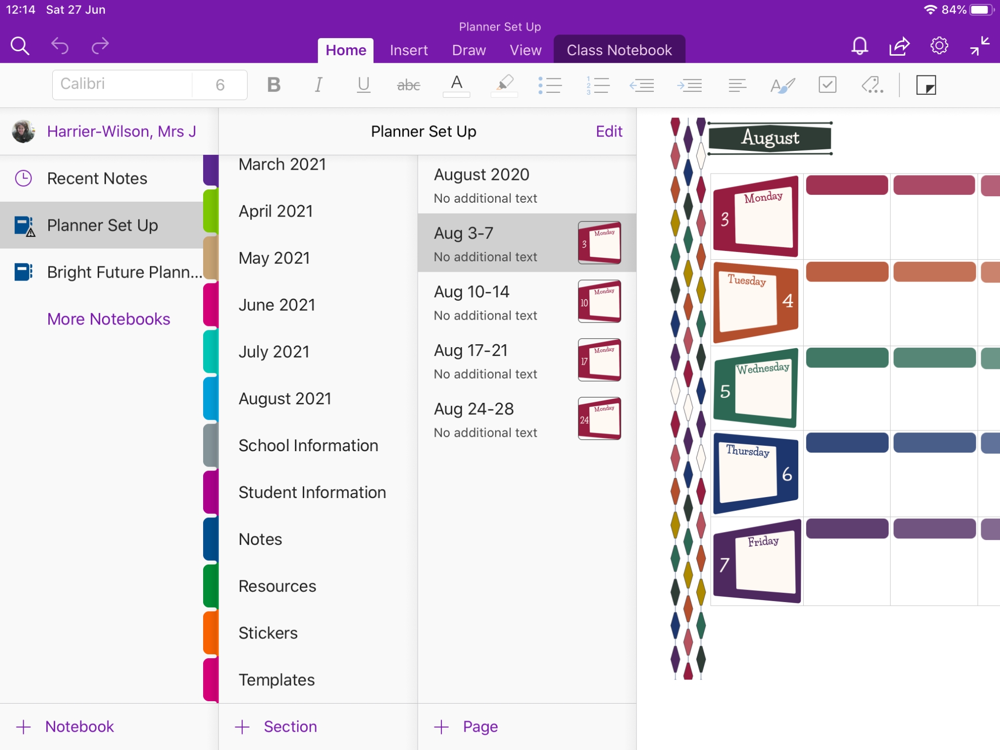 Onenote Digital Planner Template Free – Printable Templates Intended For One Note Templates