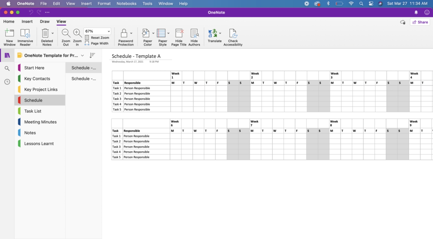 Onenote Template For Project Collaboration – The Better Grind With One Note Templates