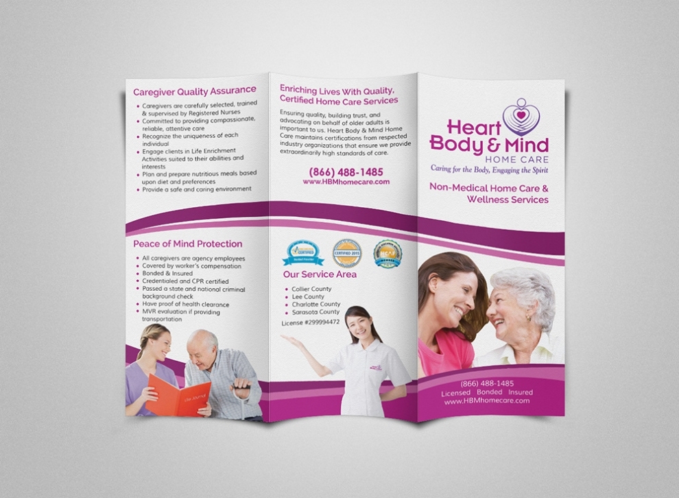 Orlando Graphic Design – Home Care Brochure – Orlando Web Design In Non Medical Home Care Business Plan Template
