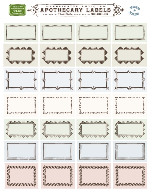 Ornate Apothecary Blank Labels By Cathe Holden | Free Printable Labels With Regard To Free Printable Vintage Label Templates