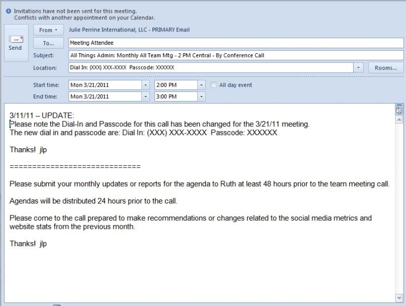 Outlook Meeting Invite Example | Newpapers.co Regarding Outlook Meeting Template