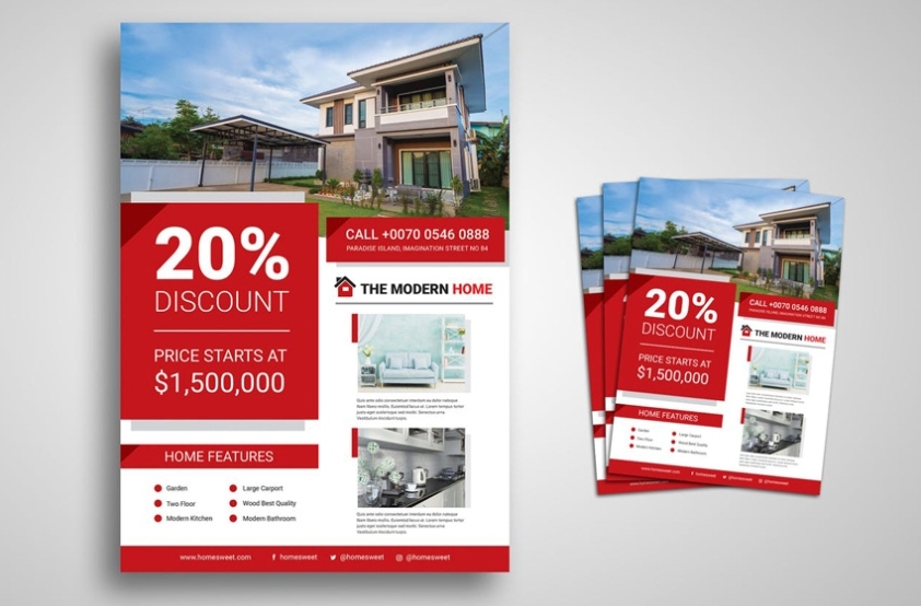 Paper Realtor Flyer Template Powerpoint Property Flyer Indesign Real With Regard To Indesign Real Estate Flyer Templates