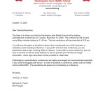 Parent Teacher Conference Letter (20 21) – Huntingdon Area School District Pertaining To Letters To Parents From Teachers Templates