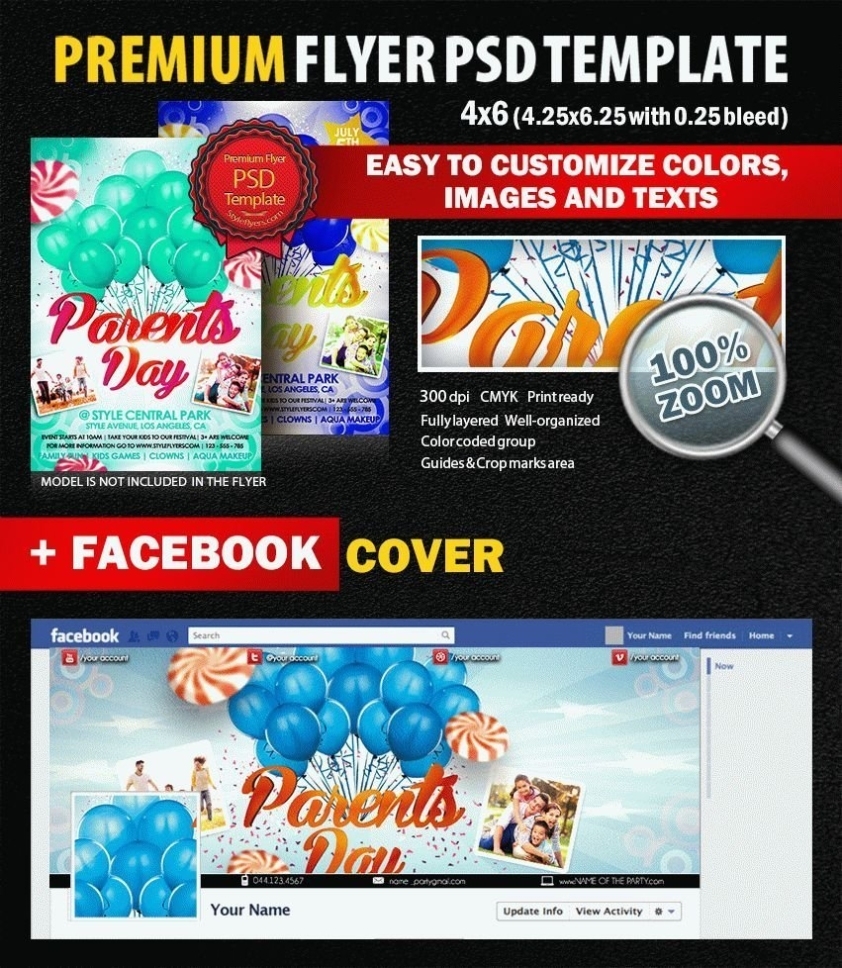 Parents Day Psd Flyer Template #9154 – Styleflyers For Parent Flyer Templates