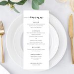 Party And Wedding Menu Templates · Wedding Templates And Printables Pertaining To Free Printable Menu Templates For Wedding