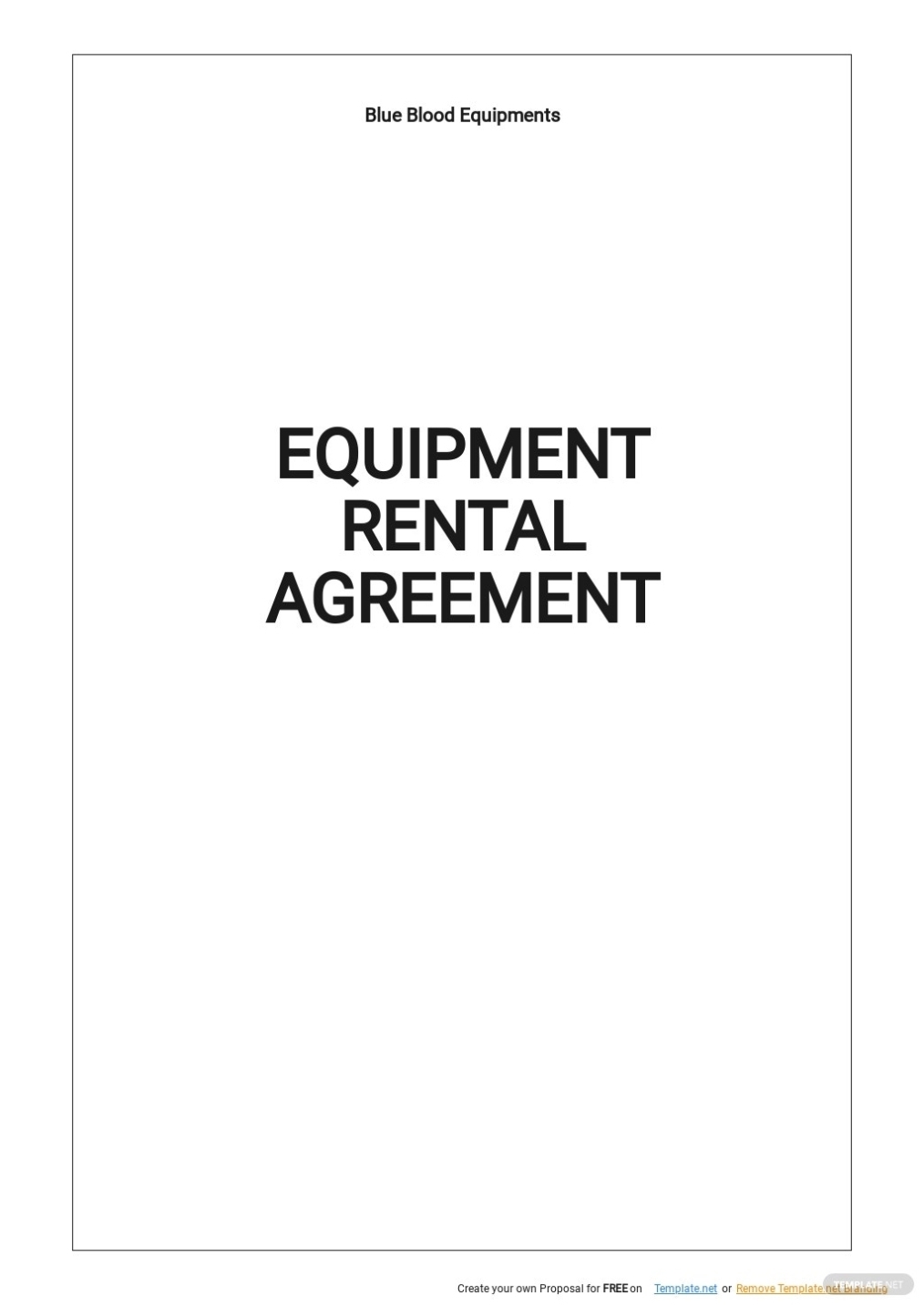 Party Equipment Rental Agreement Template [Free Pdf] | Template Within Party Equipment Rental Agreement Template