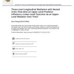 (Pdf) Three-Level Longitudinal Mediation With Nested Units: How Does An with Mediation Outcome Agreement Template