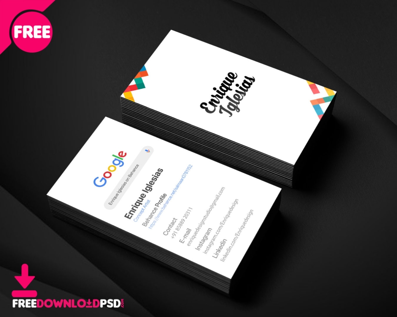 Personal Free Bussiness Card Template | Freedownloadpsd Intended For Free Personal Business Card Templates