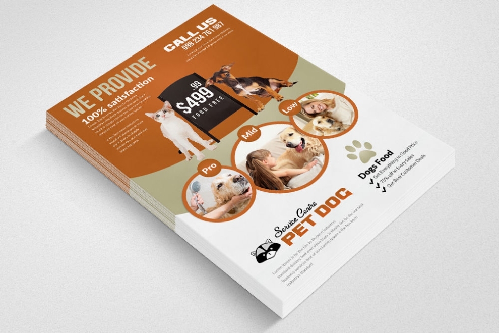 Pet Flyer Templates By Designhub | Thehungryjpeg Throughout Puppy For Sale Flyer Templates