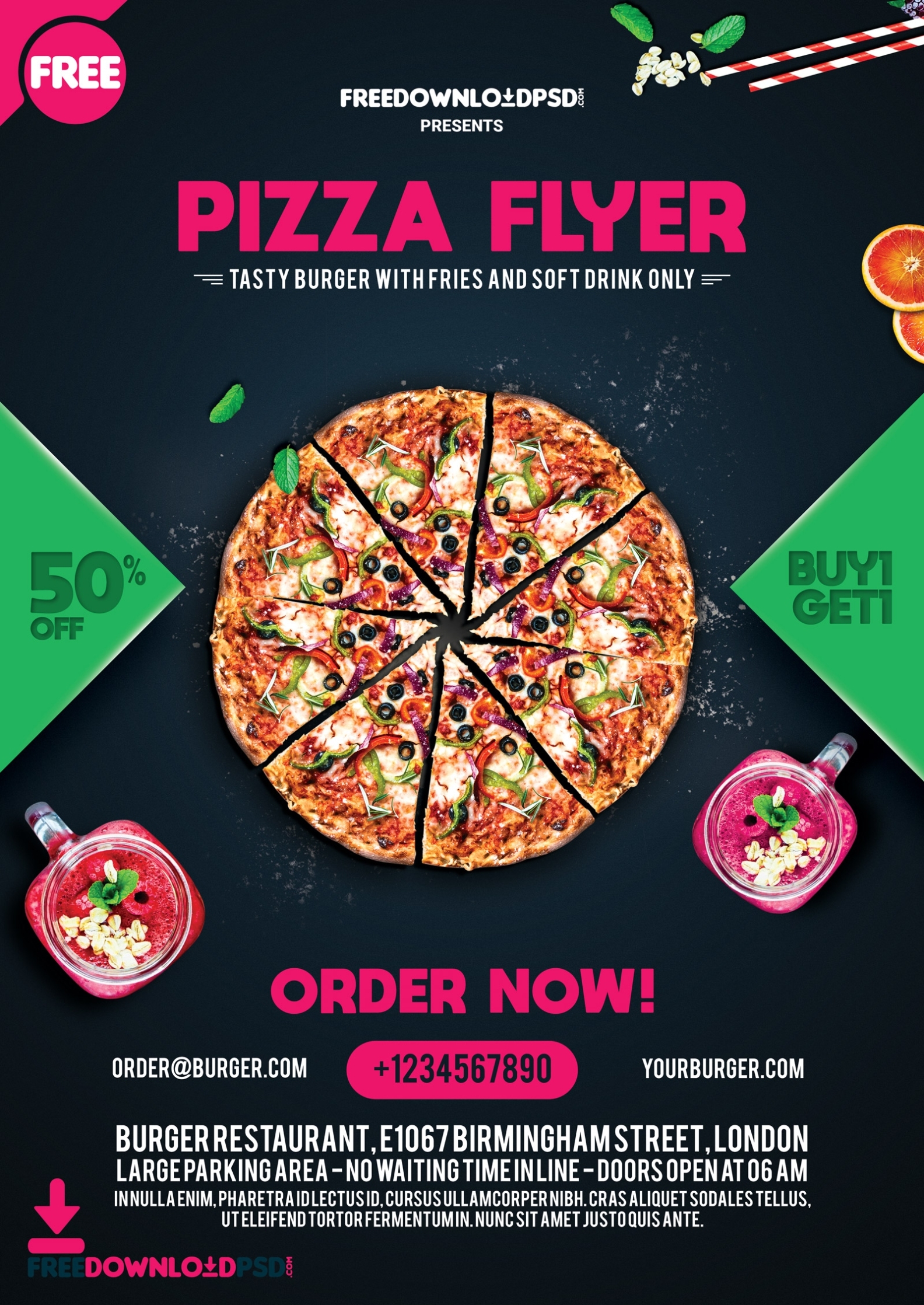 Pizza Party Flyer Template Free Throughout Pizza Party Flyer Template Free