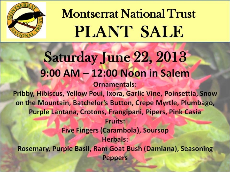 Plant Sale – Montserrat National Trust For Plant Sale Flyer Template
