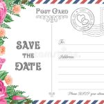 Postcard Save The Date Stock Vector. Illustration Of Celebrate – 90724044 Intended For Vintage Postcard Save The Date Template