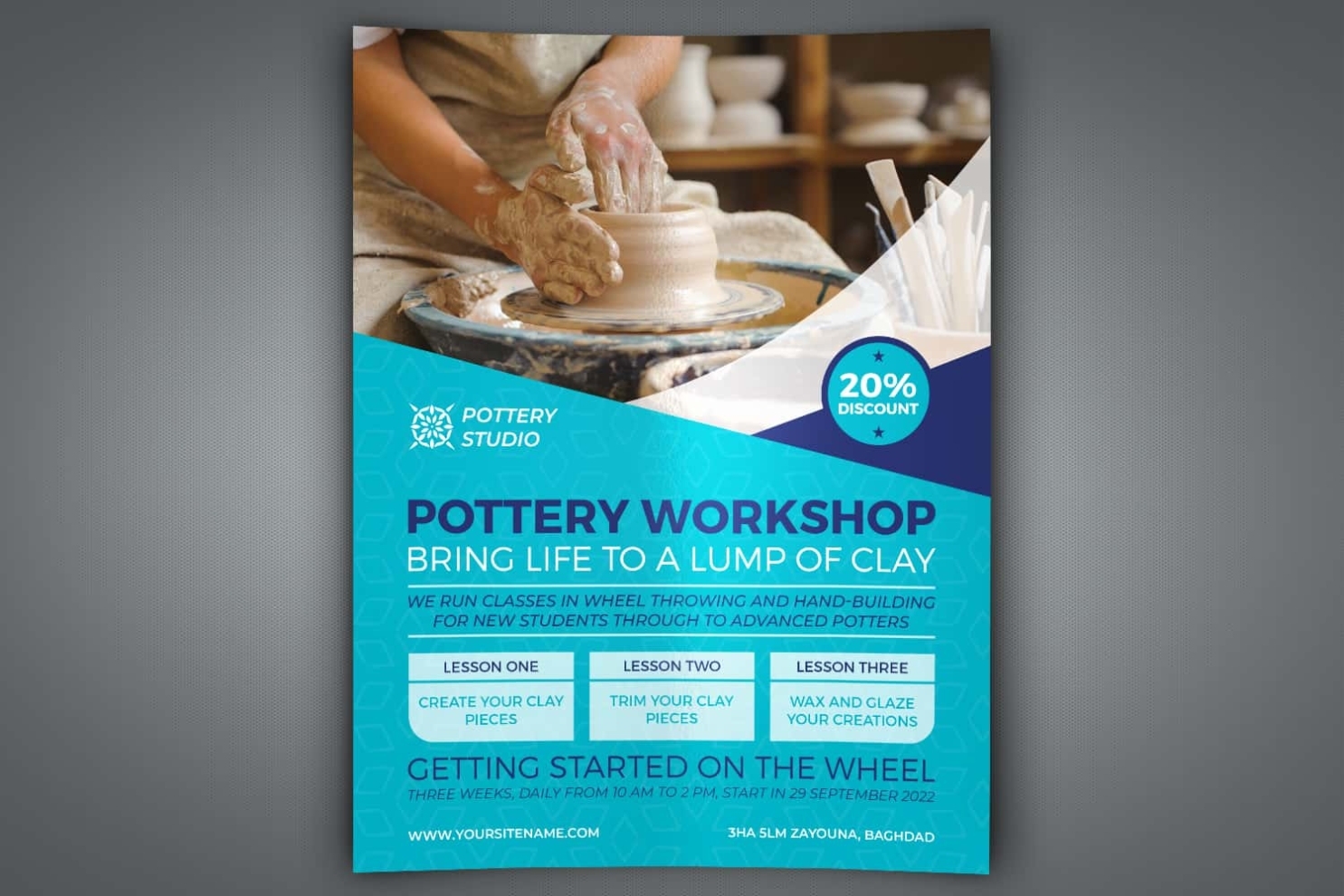 Pottery Workshop Flyer Template | Worth To Buy Regarding Workshop Flyer Template