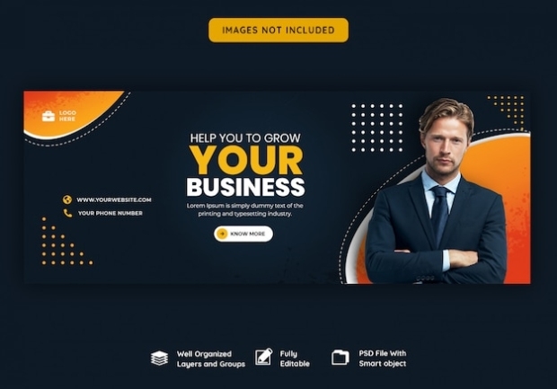 Premium Psd | Business Promotion And Corporate Facebook Cover Template For Facebook Templates For Business