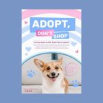 Premium Vector | Adopt A Pet Flyer Template With Dog Adoption Flyer Template