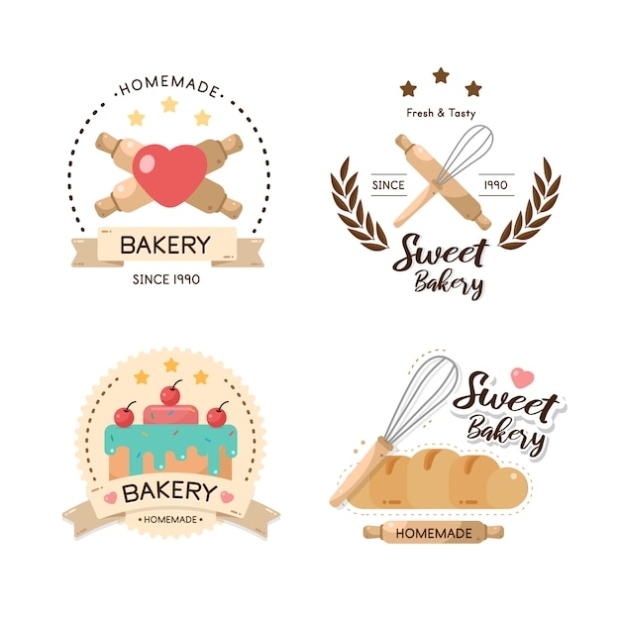 Premium Vector | Food Label Bakery, Sweet Bakery, Dessert, Sweets Shop Intended For Dessert Labels Template