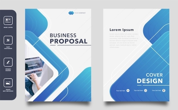 Premium Vector | Geometric Abstract Business Proposal Cover Template For Proposal Cover Page Template