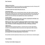 Price Increase Letter Template 003 | Printable Example in Price Increase Letter Template