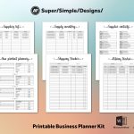 Printable Digital Business Planner Template Kit Simple Clean | Etsy inside Etsy Business Plan Template