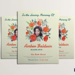 Printable Memorial Flyer Template In Adobe Photoshop, Microsoft Word Within Funeral Flyer Template