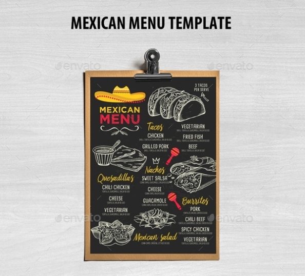 Printable Menu – 21+ Free Templates In Psd, Eps, Ai, Indesign, Word With Regard To Mexican Menu Template Free Download