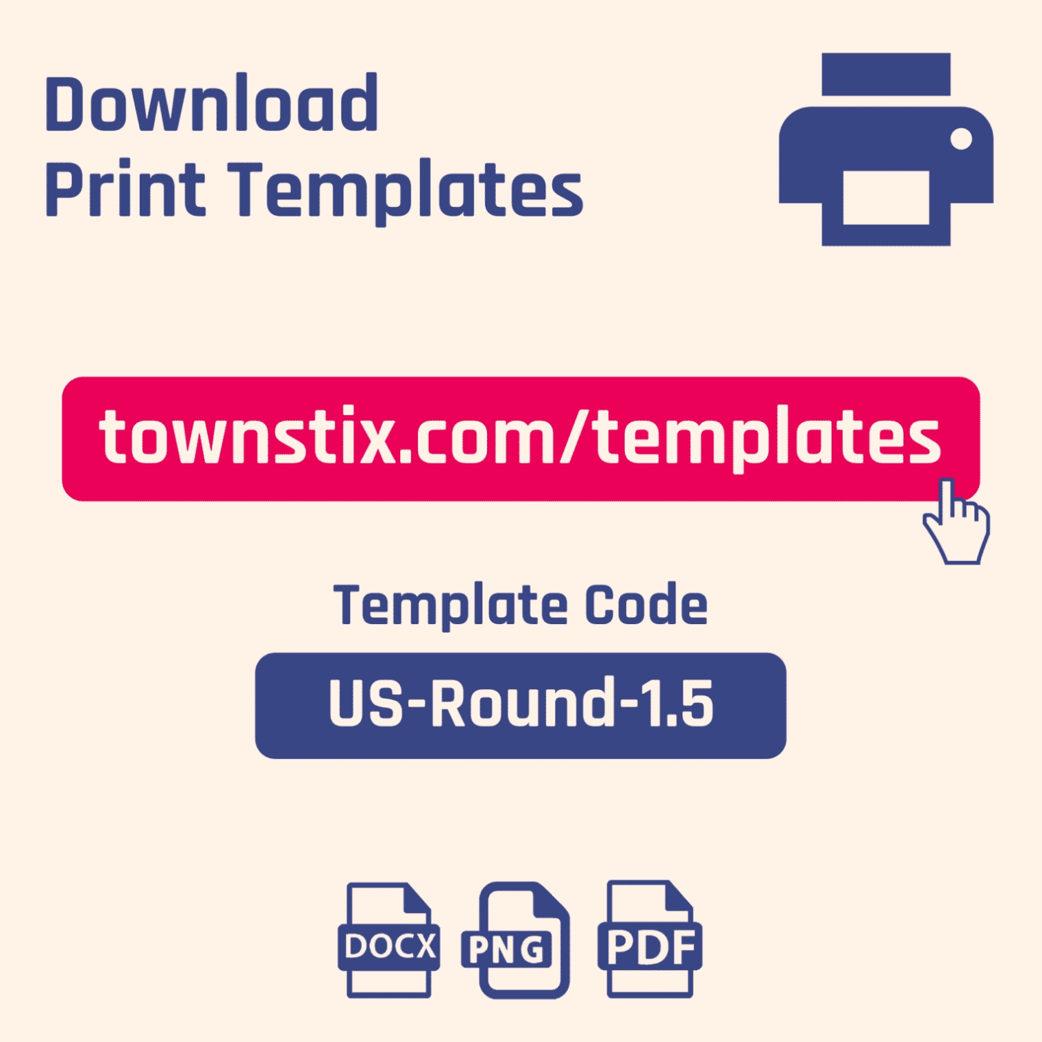 Printing Labels | 1.5&quot; Round, White Stickers Labels Sheets - Townstix for 1.5 Circle Label Template