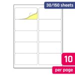 Printing Labels | 2" X 4", White Stickers Labels Sheets – Townstix Inside 4 Per Page Label Template