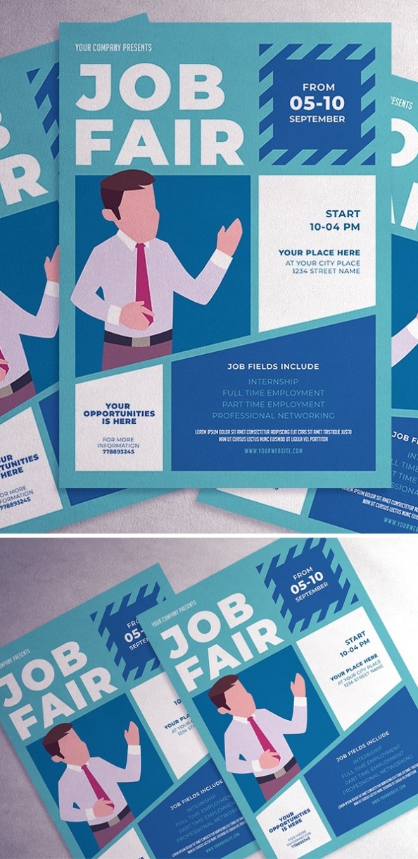 Professional Business Brochures And Stylish Flyer Templates Designs With Regard To Career Flyer Template