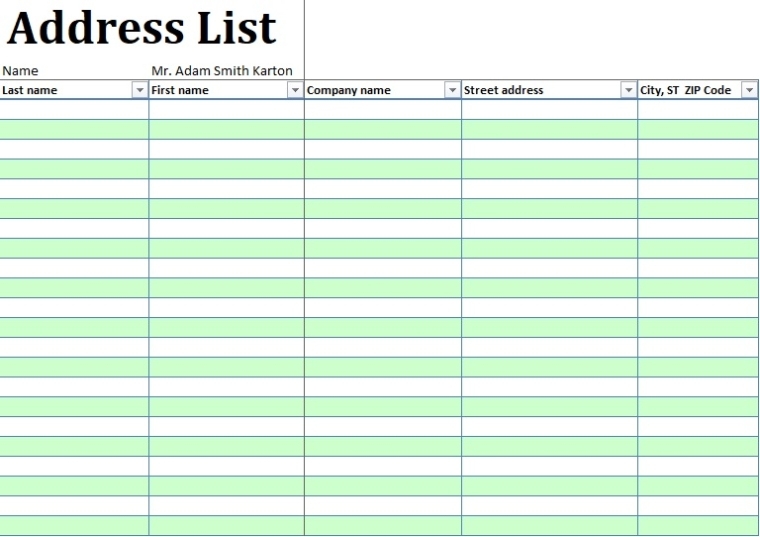 Professional Business Contact List Template Excel And Word – Excel Tmp Pertaining To Business Directory Template Free
