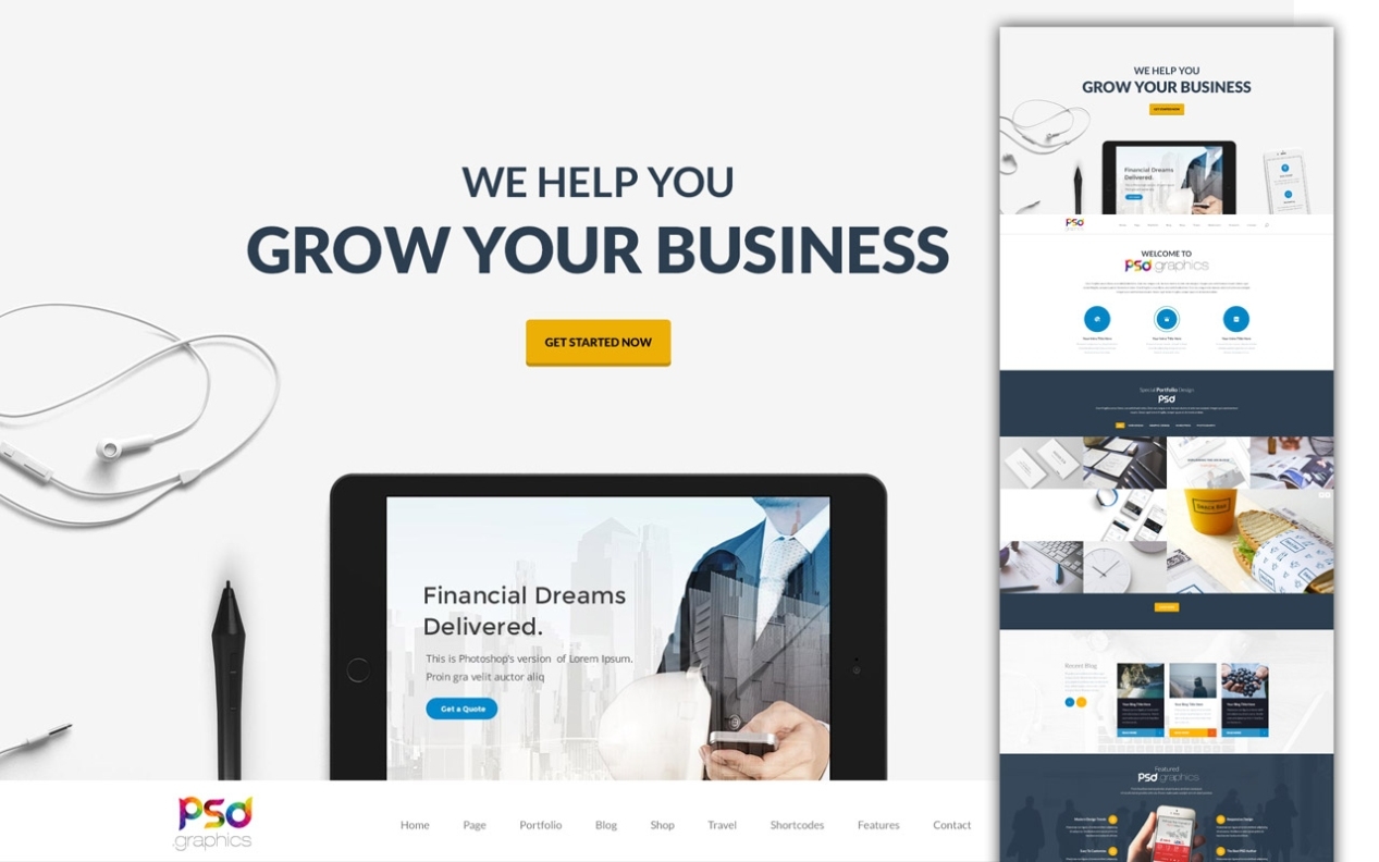 Professional Business Website Template Free Psd | Psd Graphics With Template For Business Website Free Download