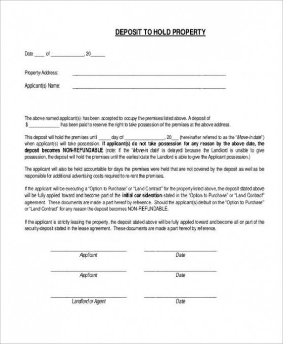 Professional Non Refundable Deposit Contract Template Pdf | Steemfriends Intended For Non Refundable Deposit Agreement Template