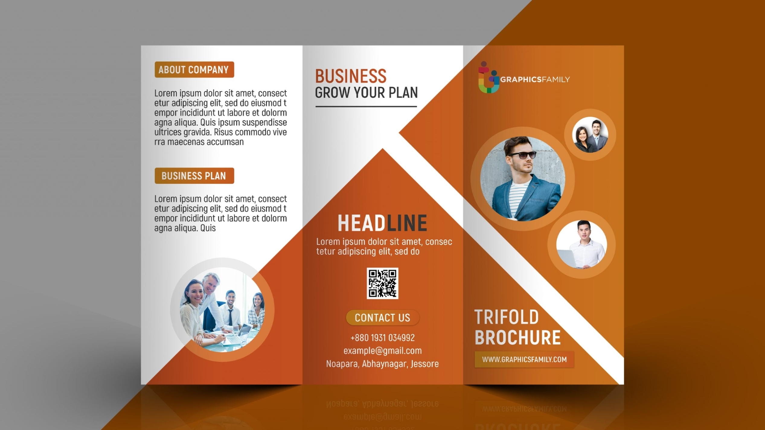 Professional Tri Fold Brochure Template – Graphicsfamily For Flyer Maker Template