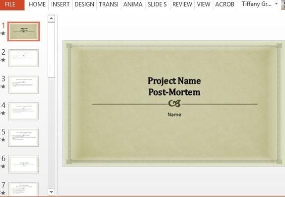 Project Post Mortem Powerpoint Template Regarding Business Post Mortem Template