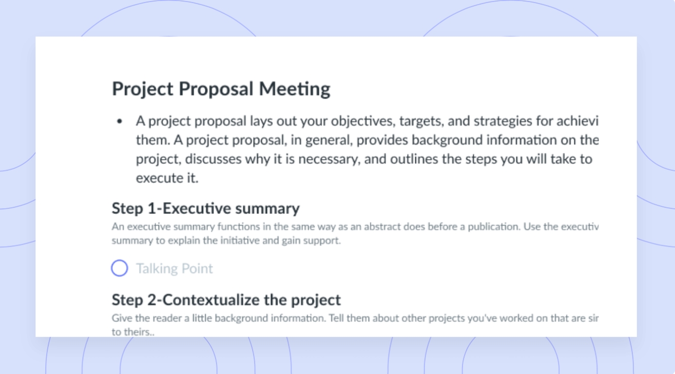 Project Proposal Meeting Template | Fellow.app With App Proposal Template