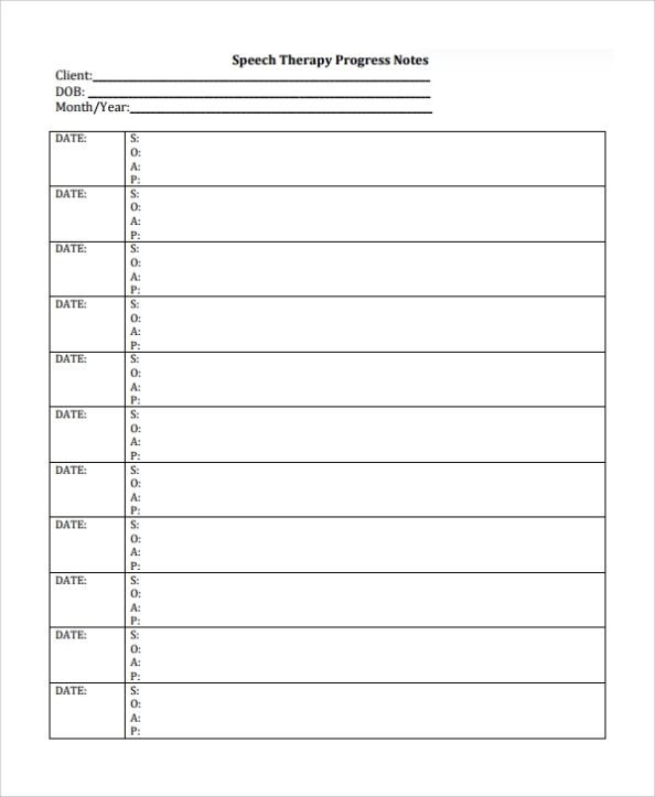 Psychotherapy Progress Note Template Pdf | Template Business With Session Notes Template