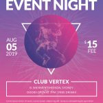 Purple Event Night Flyer Design Template In Psd, Word, Publisher With Regard To Meeting Flyer Template