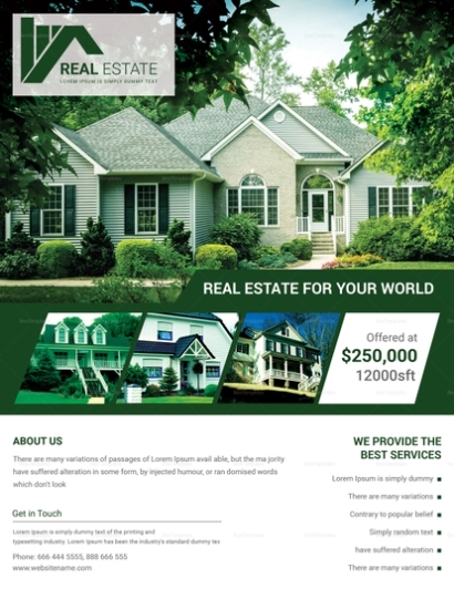Real Estate Agent Flyer Design Template In Word, Psd, Publisher Intended For Publisher Real Estate Flyer Templates