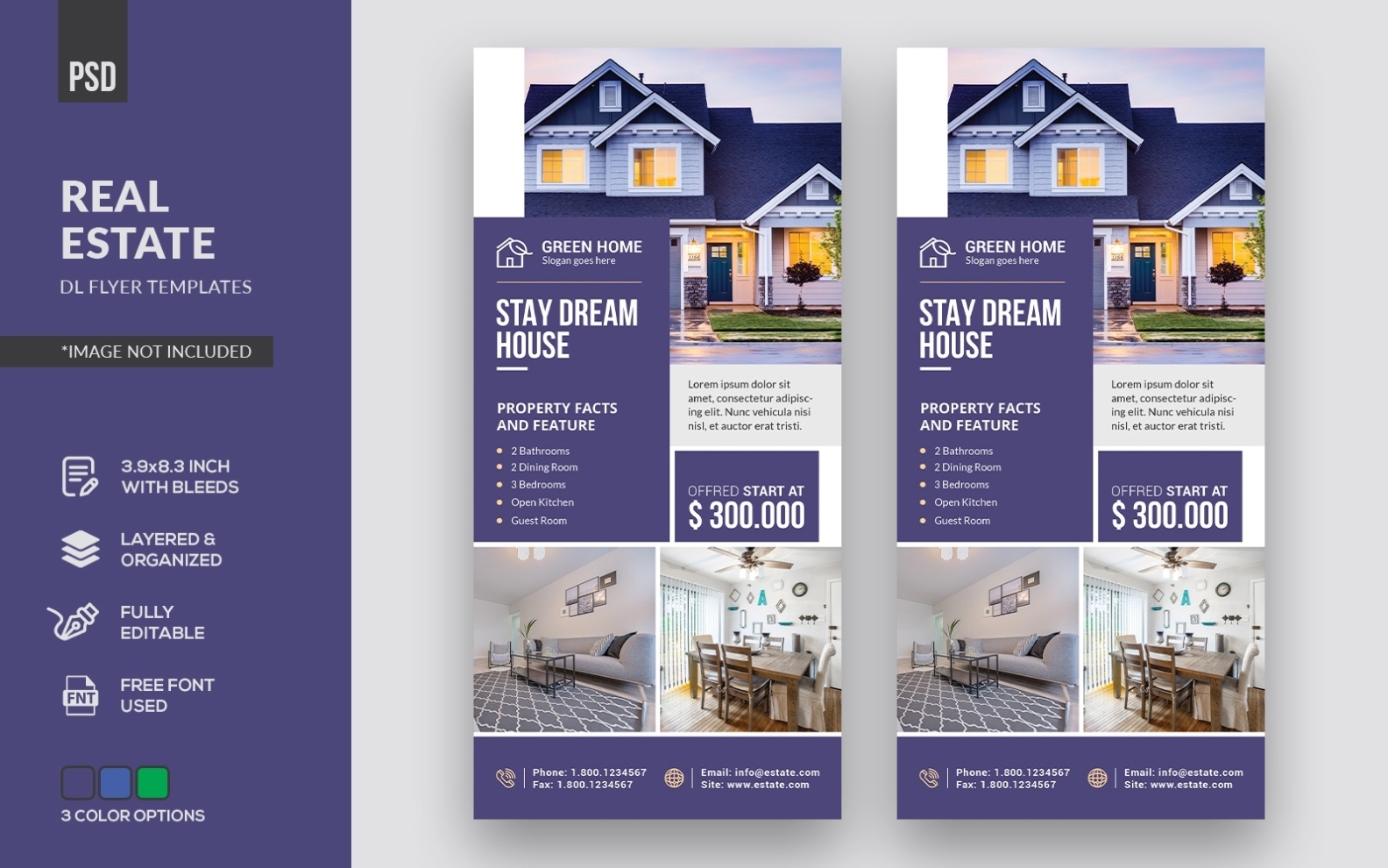 Real Estate Dl Flyer' – Corporate Identity Template With Dl Size Flyer Template