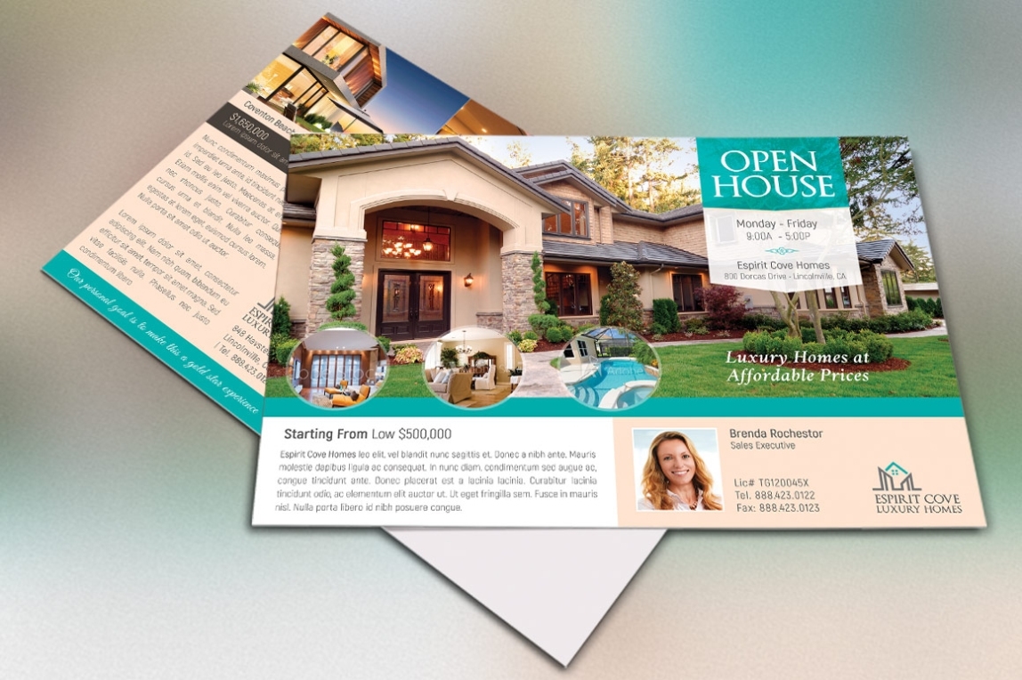 Real Estate Eddm Postcard Template (21196) | Flyers | Design Bundles Regarding Open House Postcard Template