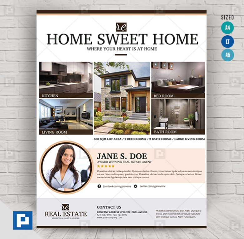 Real Estate House Listing Flyer – Psdpixel Within Free Home For Sale Flyer Template