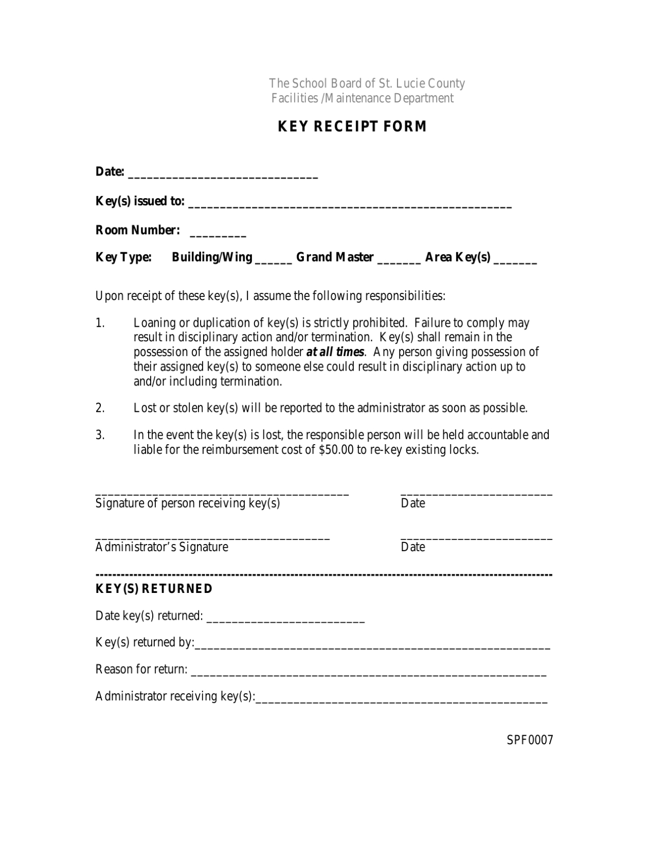 Receipt Of Keys Form | Tutore – Master Of Documents Throughout Handover Agreement Template