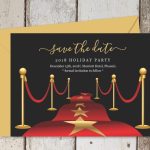 Red Carpet Save The Date Card Template – Printable Hollywood Theme Regarding Meeting Save The Date Templates