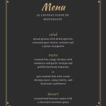 Red Line Pattern Fancy Dinner Menu – Templates By Canva Throughout Fancy Menu Template
